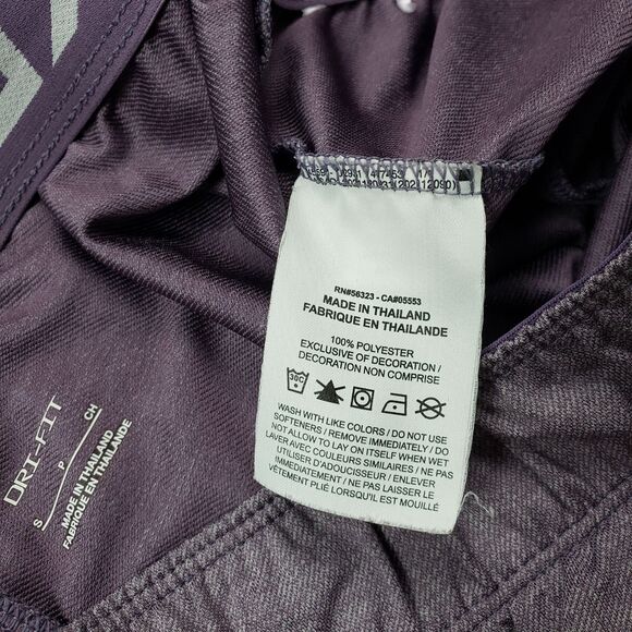 Nike Dri-Fit Shorts Womens Small Purple Running Drawstring Swoosh Activewear - Picture 5 of 8
